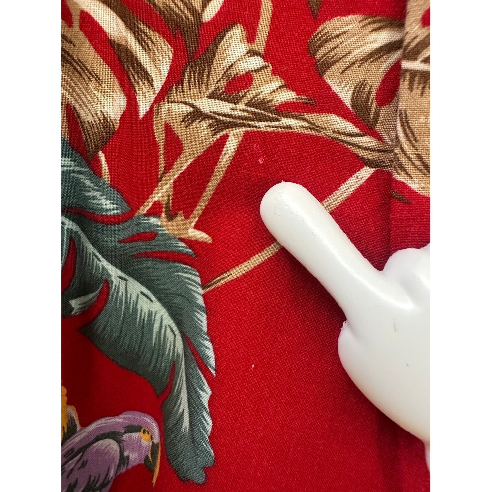 Paradise Found Hawaiian Button Shirt XL Red Parrot ASO Tom Selleck in Magnum PI - Picture 9 of 13